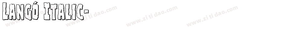 Langó Italic字体转换